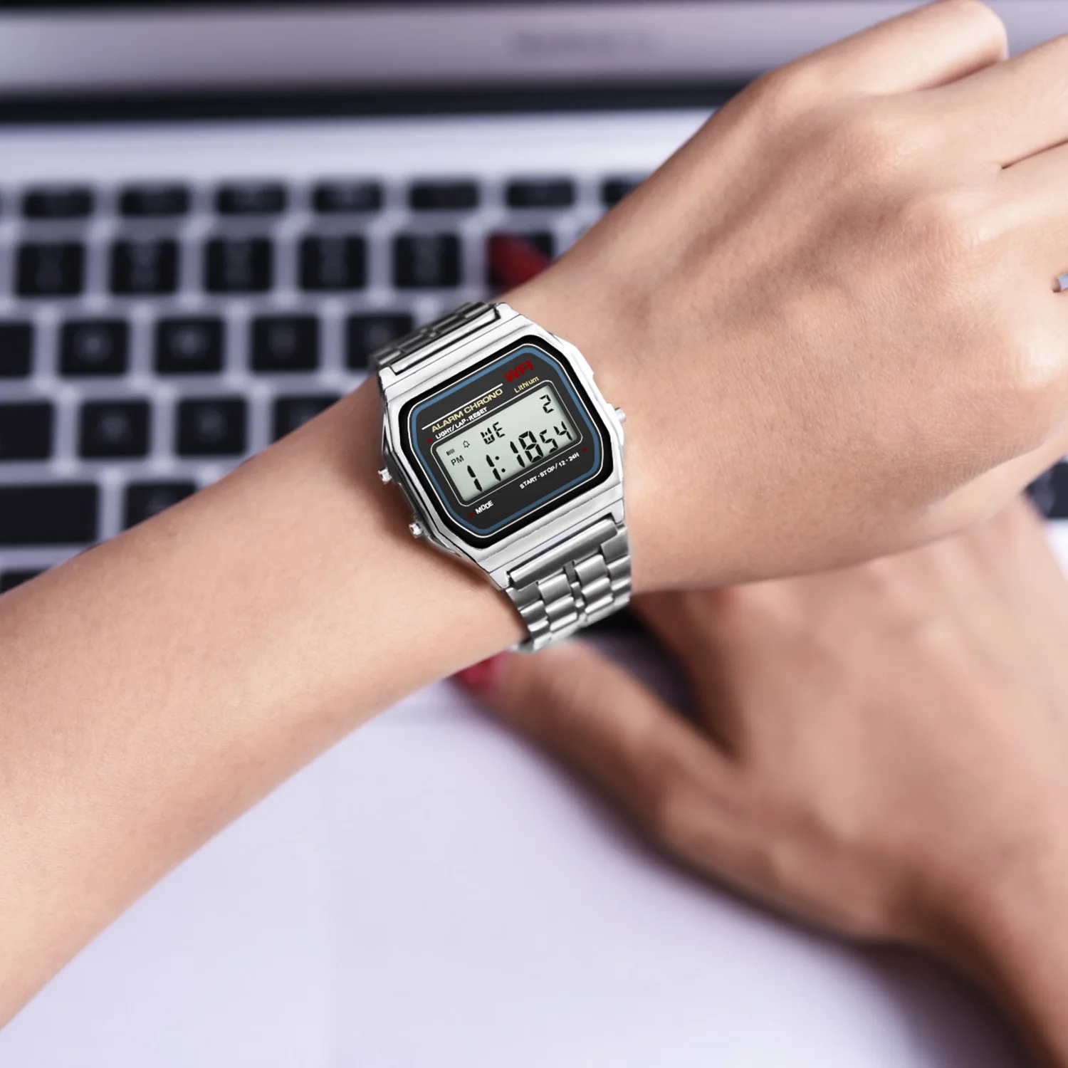Unisex Retro Multifunction LED Digital Watch, F91W