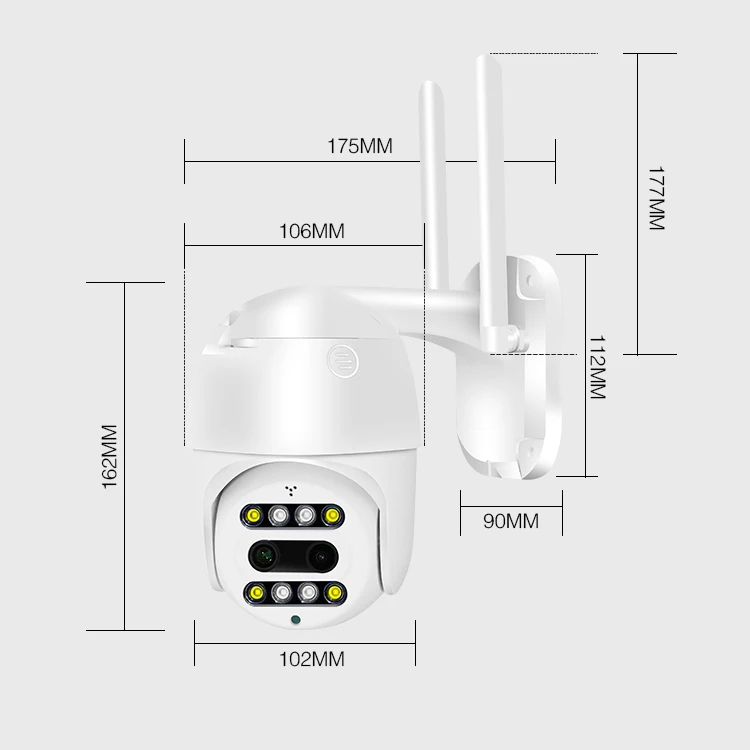 2022 nuovo arrivo 10X Zoom Carecam Pro Dual Lens Night Vision Outdoor Wireless Security WiFi CCTV PTZ IP Camera