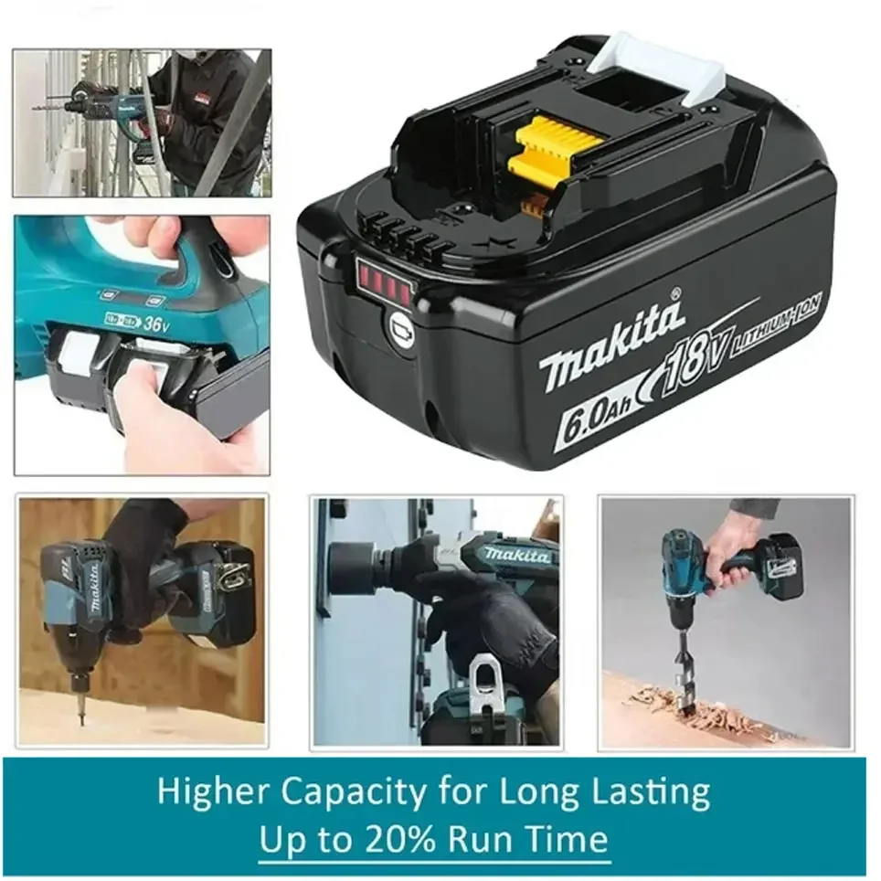 Оригинальный аккумулятор Makita 18 в bl1850b BL1850 bl1860 bl 1860 bl1830 bl1815 bl1840 LXT400 6.0Ah для инструментов makita 18 в, дрель