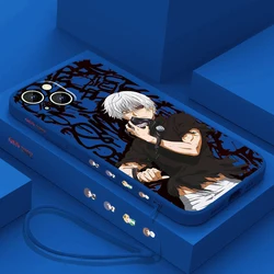 Anime Tokyo Ghou Kaneki Ken Phone Case For Apple iPhone 15 14 13 12 11 Pro Max Plus 8 7 SE Liquid Left Rope Capa Cover