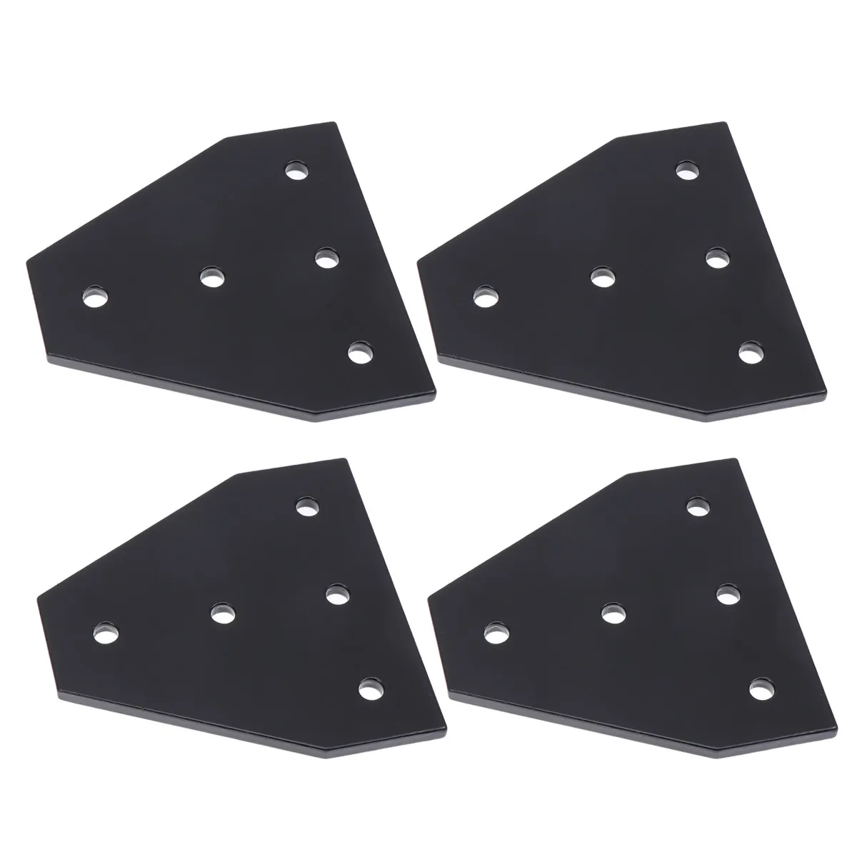 

4Pcs Aluminum Alloy Reinforcement Joining Plate Black T Shape 5 Hole Linear Extrusion Device for 3D Printer Accessories