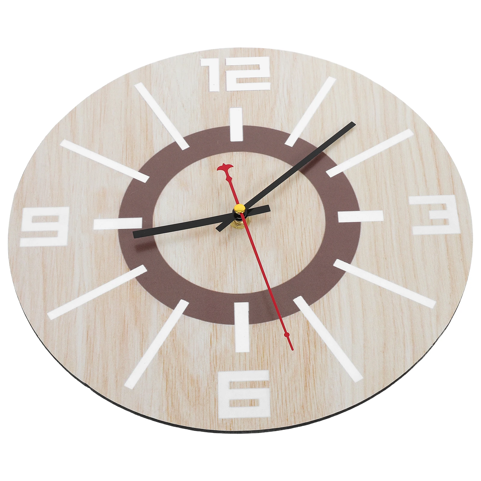 

Farmhouse Silent Round Wooden Grain Rustic Century Style Decorative Quiet For Home Office Kitchen School Decorative Wall Wood