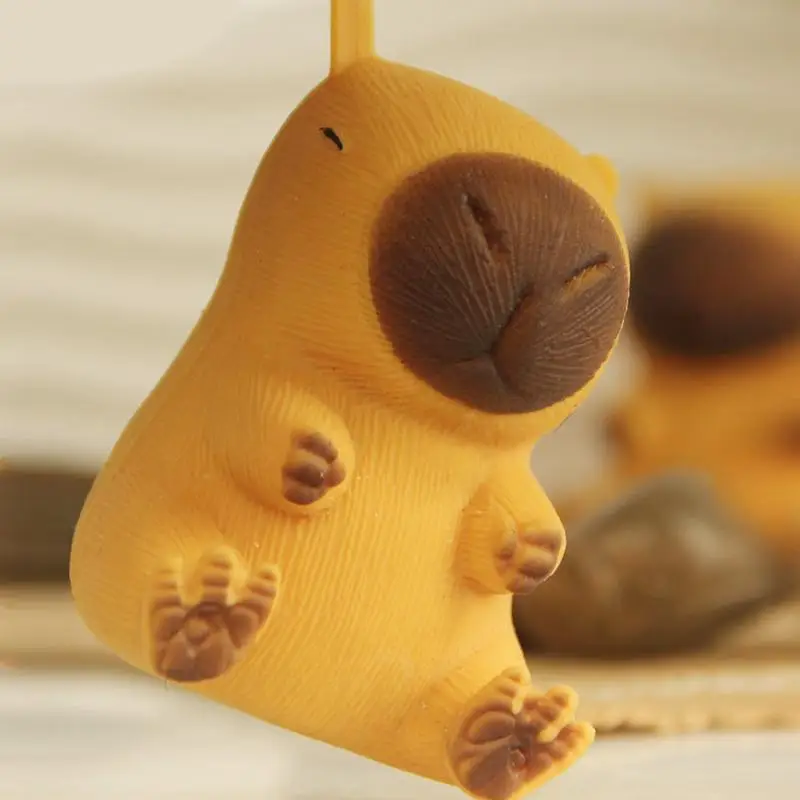 Brinquedos de apertar para crianças capivara modelo de aperto de borracha para criança ornamento de mesa brinquedos de beliscar elástico para namorada esposa amigo