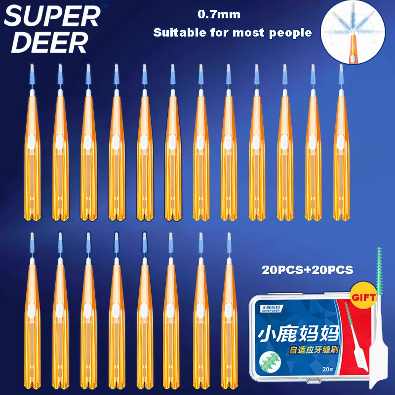

360 °rotation 0.7mm Interdental Brush For Teeth Cleaning Soft Bristle Dental Toothpick Brush Portable Orthodontic Oral Care Tool
