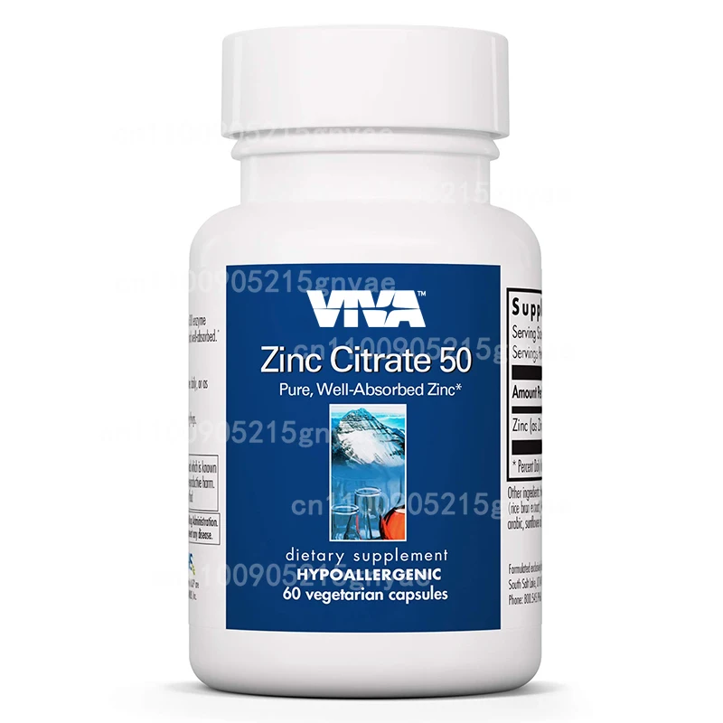 

Zinc 50mg Complex High-performance Immune Support Supplement and Antioxidant for Skin Health - Non GMO