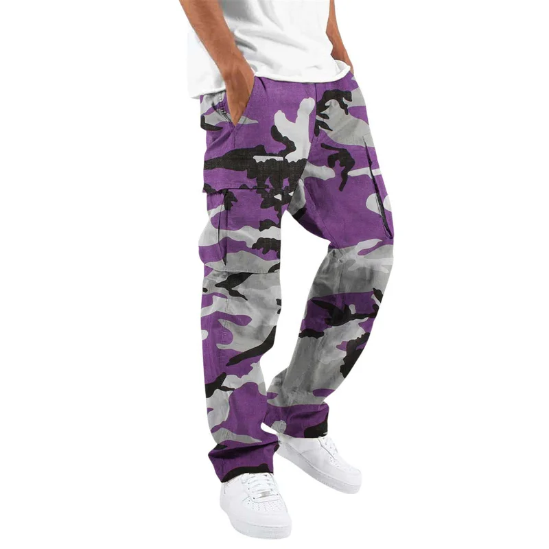 Frühling Herbst Herrenhosen Outdoor Jogger Tarnmuster Gerade Hosen Herren Schnelltrocknende Mehrtaschen-Cargohosen Herren Sweathosen – Detail 3
