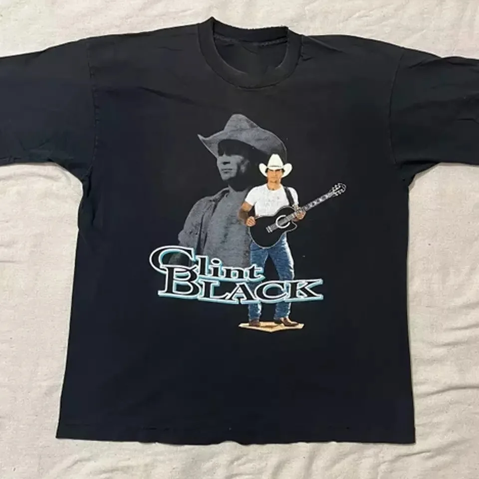 

Clint Black concert tour black T-shirt S to 3XL, Clint Black Unisex Tee