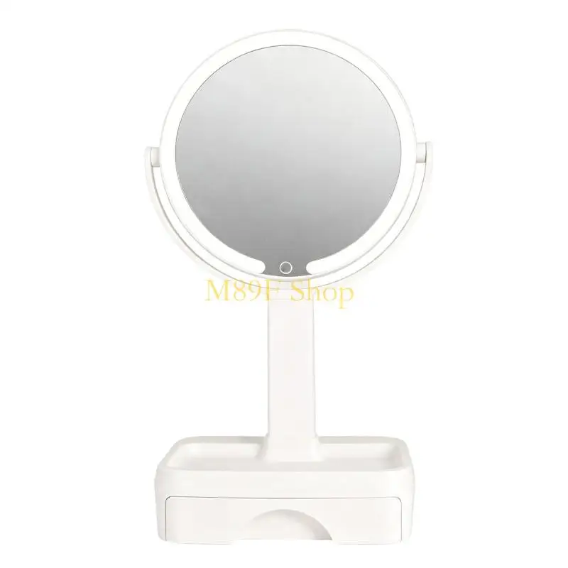 M89F Desk makeup mirror with front light and touch button for grooming