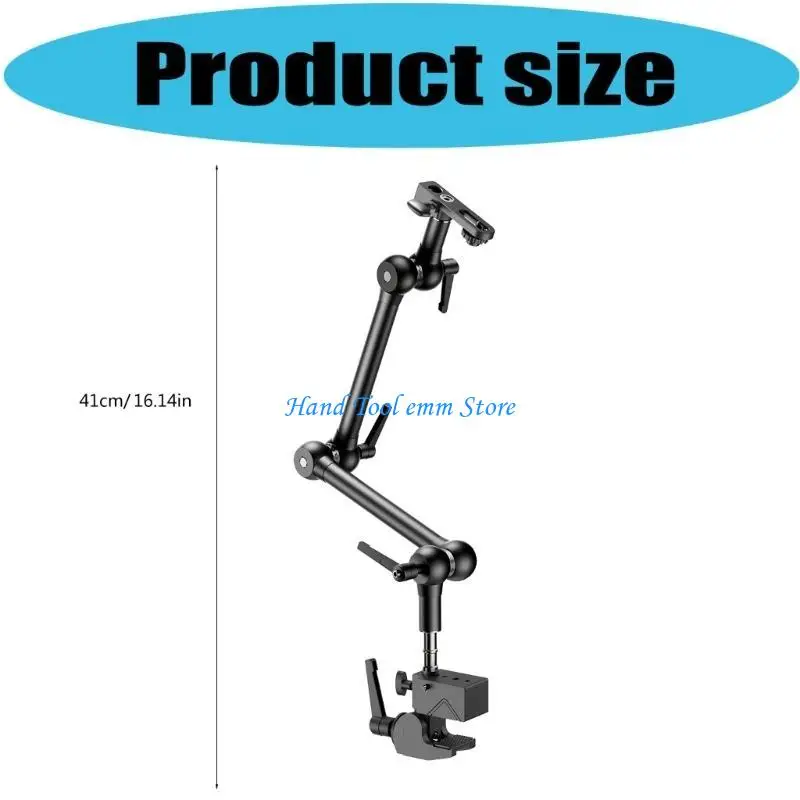 H37F Super Clamp Adjustable Metal Articulated Arm for Mounting Monitor LED Light