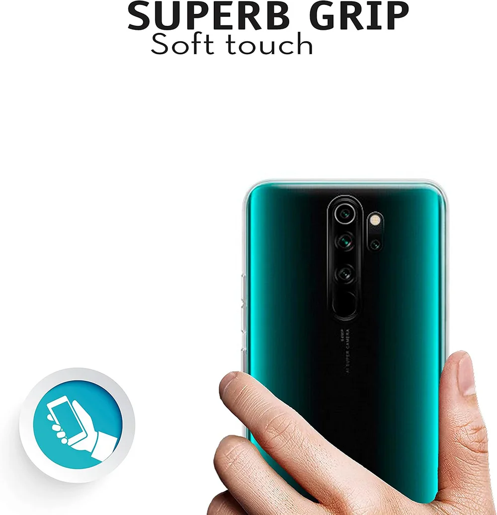 Ultradünne, klare Silikon-Softhülle für Xiaomi Redmi Note 8 9 Pro 8T 9S 9A 9C 9T 8A Transparente, klare Rückseite Slim Shell – Detail 3