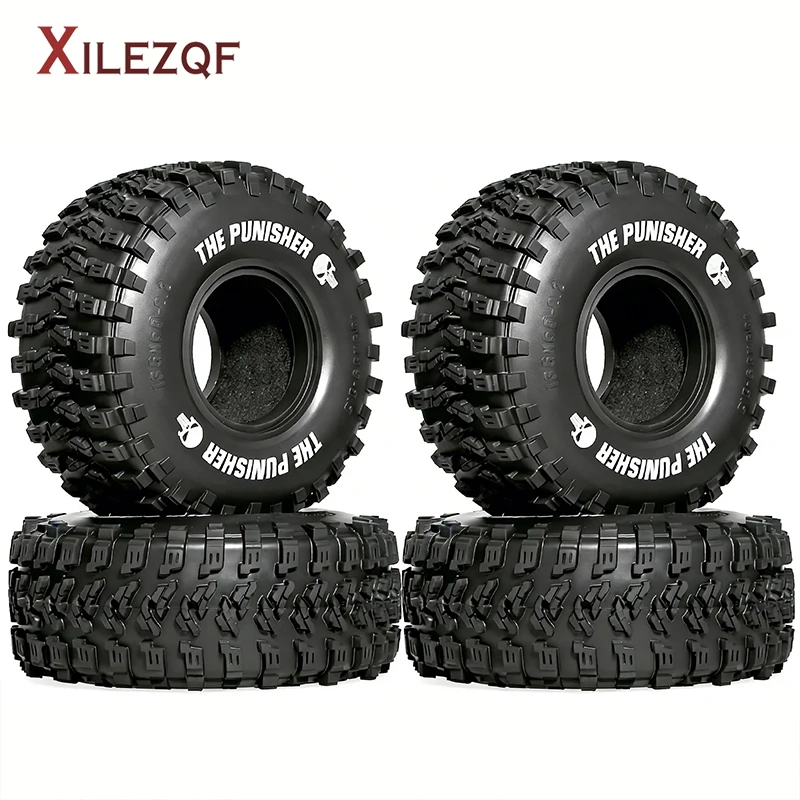 XILEZQF 2.2 RC Crawler Tires OD 5.3'' For 1:10 1:8 Mud Crawler Turck Car Traxxas TRX4 Axial SCX10 RC4WD RBX10 MJX H8H MK07 4PCS