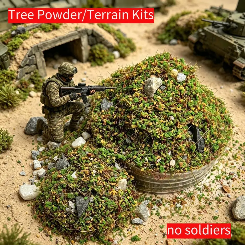 150ML Terrain Powder Kits for Diy Model Making/Micro Landscape/Wargaming Scenery/Dioramas Supply/Military Scene/Railroad Kits