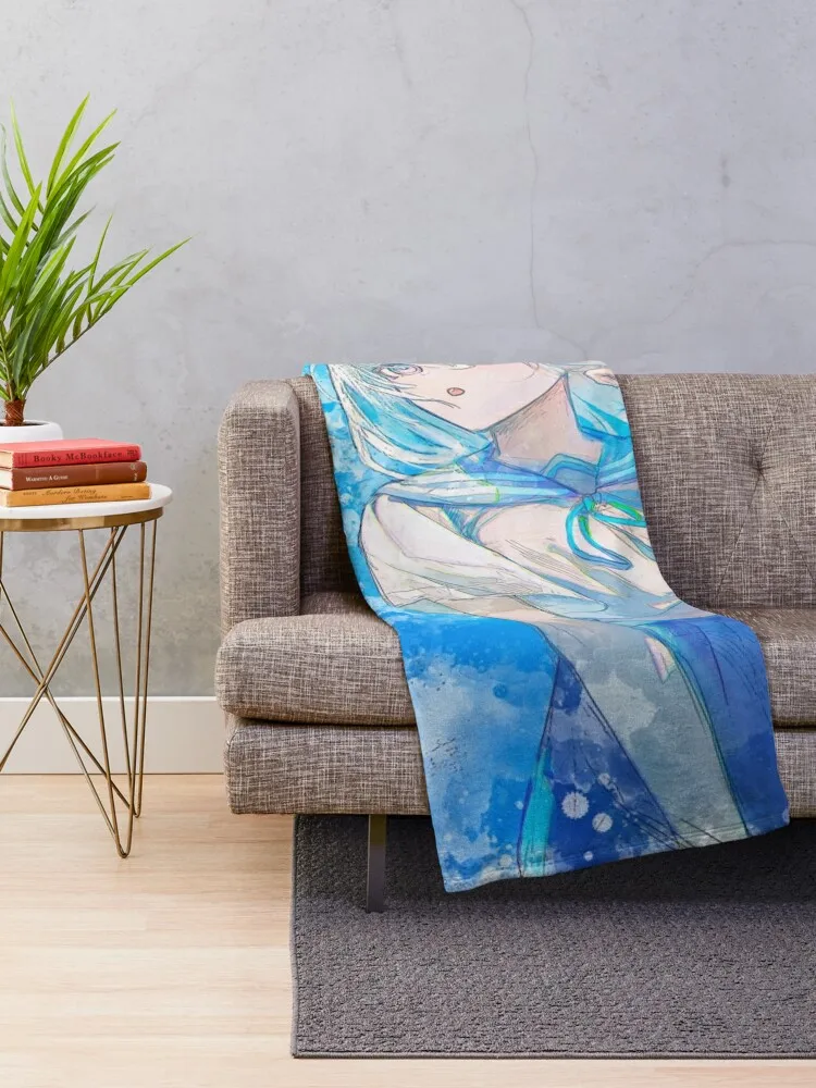 Mayoi Shigure Watercolor Throw Blanket Personalized Gift For Sofa Thin Blankets