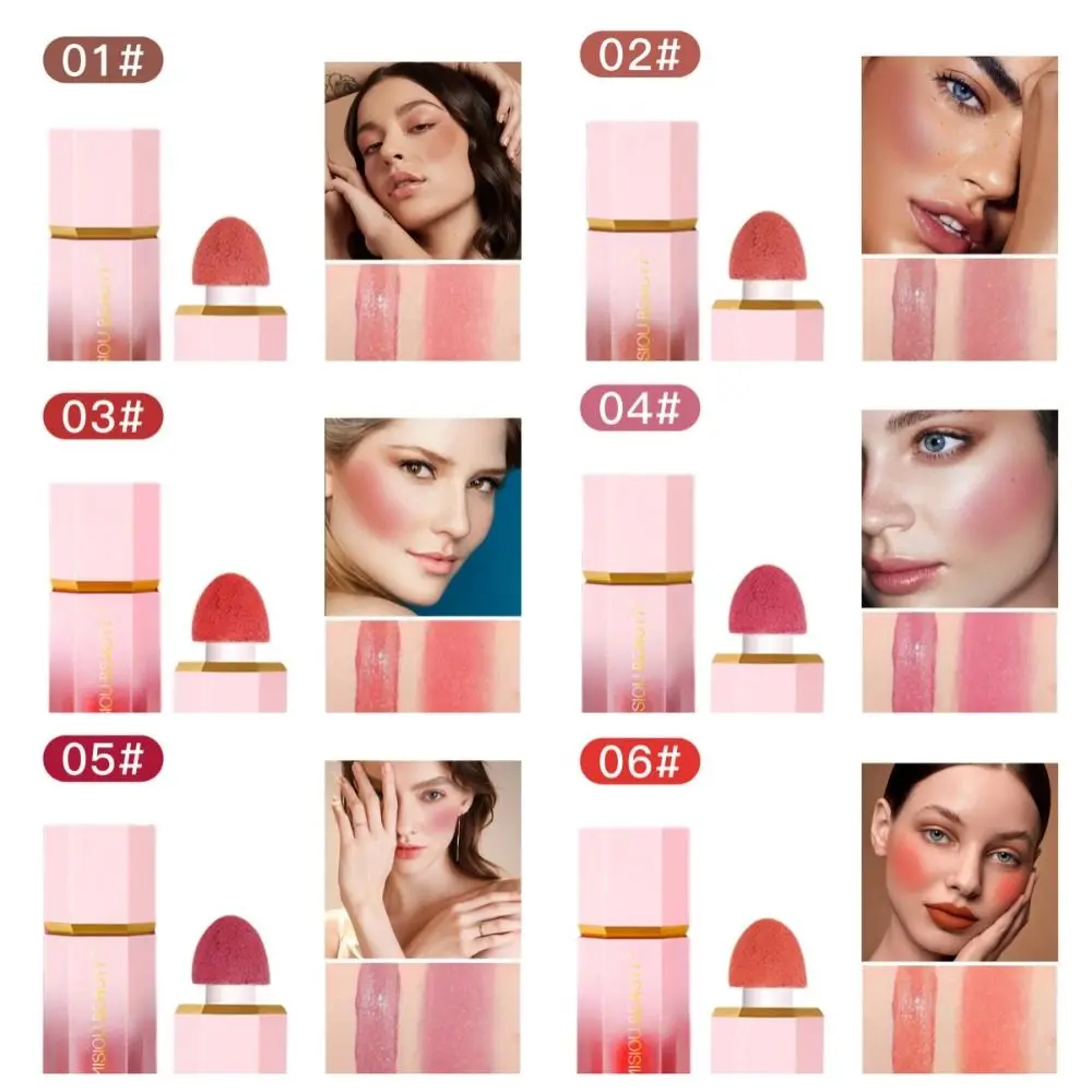 Natürliche Flüssigkeit erröten Lippen und Wange multifunktion ale Text marker Gesicht schimmern Puder Pfirsich erröten matt Make-up Stift Mädchen