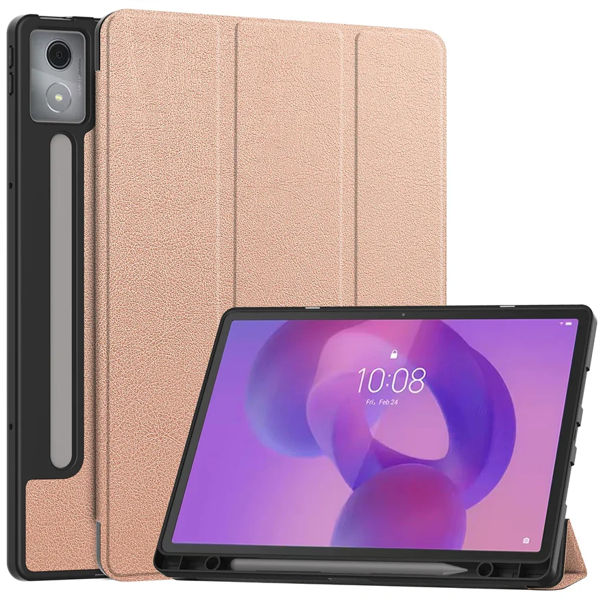 

Case For Lenovo Xiaoxin Pad Pro 12.7 2025 PU Leather Tri-fold Tablet Cover for Lenovo Idea Tab Pro 12.7" with Auto Wake Function