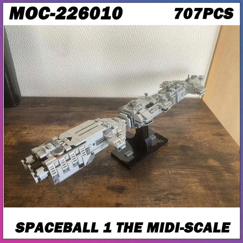 

Строительный блок MOC, серия «Космические войны», серый космический корабль, креативная модель кирпича, образовательная игрушка, подарки на день рождения для взрослых, MOC-226010, 707 шт.