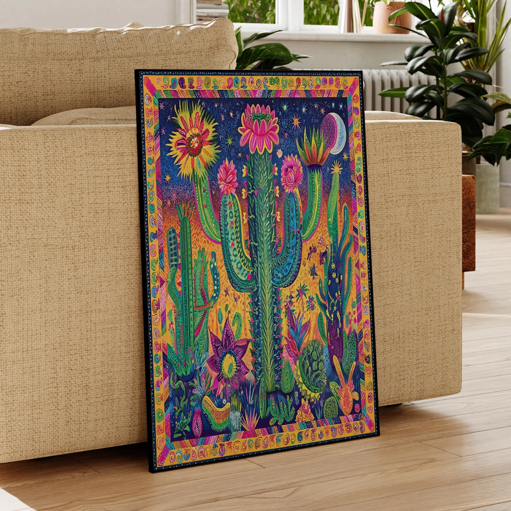 Mexican Maestro Cactus Painting Flower Wall Art Prints Canvas Painting Poster Pictures For Living Room Home Decor
