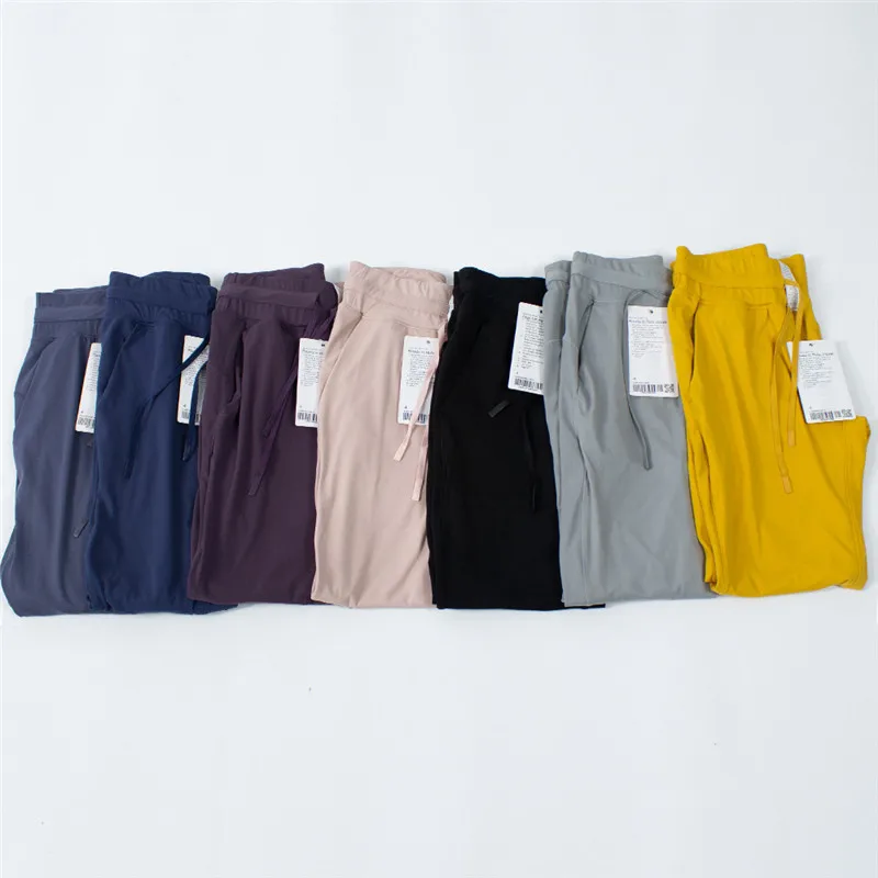 High Waist Drawstring Loose Yoga Pants Ready To Rulu Women Sweatpants Fitness Trousers Female Gym Workout Clothes