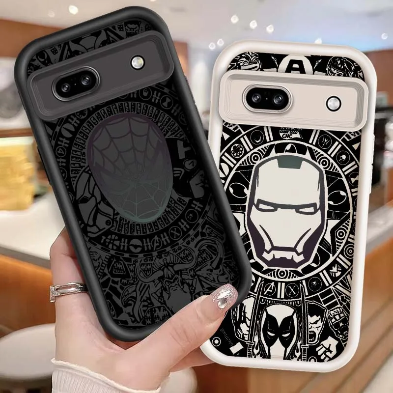 

Marvel Spider Man For Google Pixel 9 8A 8 7 7A Pro XL 5G Eye Ladder Soft TPU Shockproof Cover