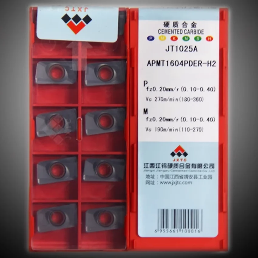 APMT1604PDER-H2 JT1025A/APMT1604PDER-M2 JT1025A APMT1604PDER-H2 APMT1604PDER-M2 JXTC CNC carbide inserts 10pcs/box