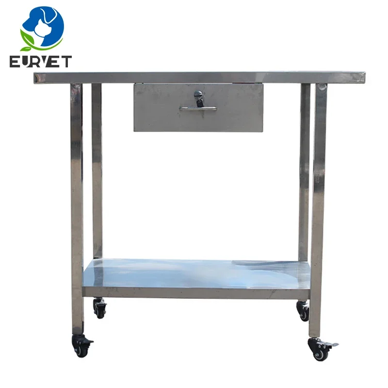 EUR VET Cheap Veterinary Multifunctional Treatment Table Animal Pet Treatment Table Mobile Medical Treatment Bed With Storage