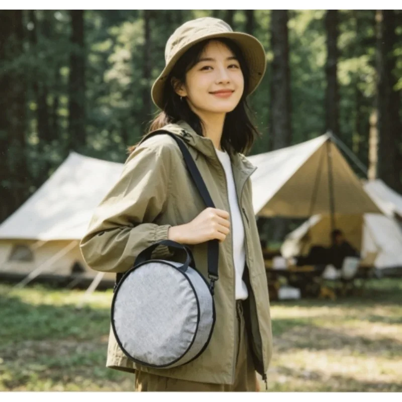 

Portable Round Grill Storage Sack with Zipper for Outdoor Stove Camp Table and Backyard BBQ Equipment