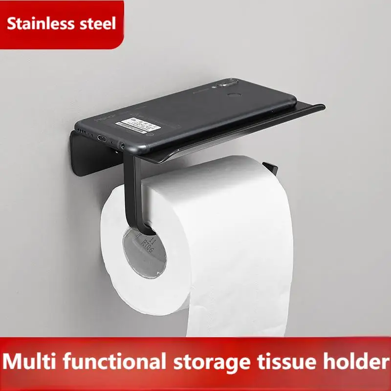

Toilet paper holder with punched or non punched toilet paper holder hotel bathroom tissue holder stainless steel