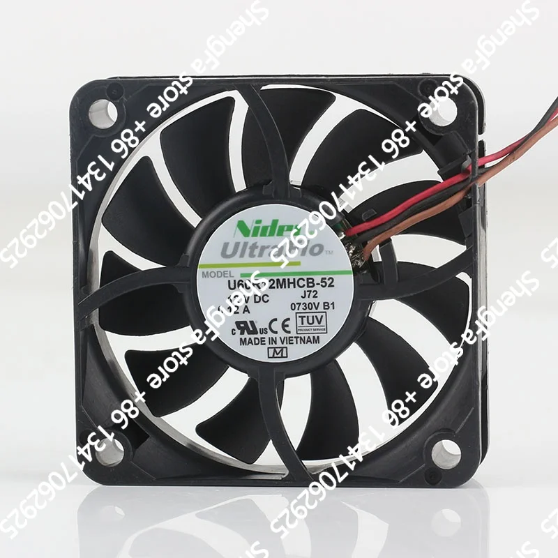 New Original Nidec 5V 24V 48V DC 12V 0.12A AC EC 6015 6CM 60X60X15MM Three-wire ultra-quiet projector U60R12MHCB-52 cooling fan