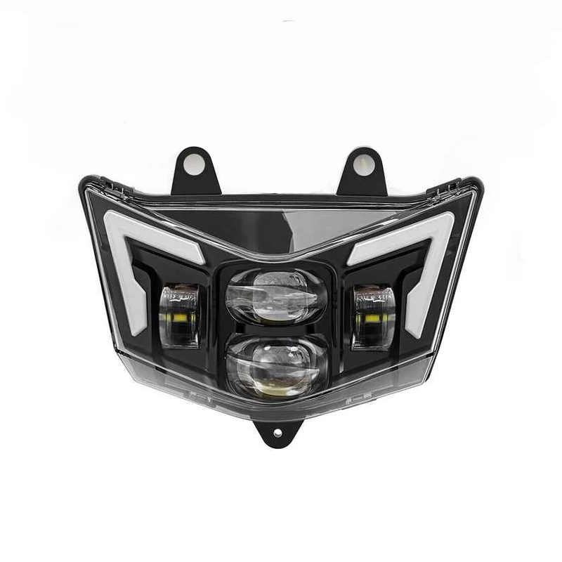 For Kawasaki Motorcycle LED Headlamp With Hi-Lo Beam Motocross Headlight D-Tracker 125 KLX125 150 2010-2016 KLX450R 2008-2021