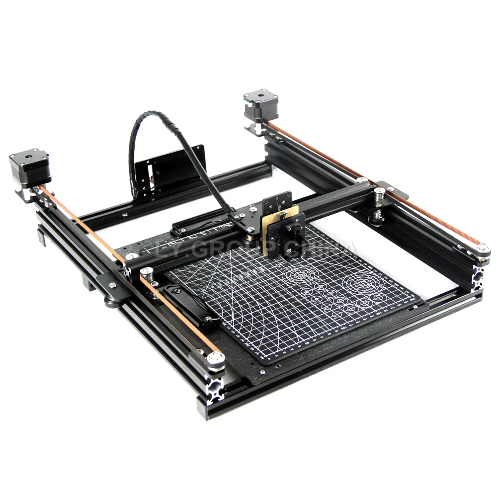 FAI DA TE Smontato LY Tipo di Telaio Cintura Puleggia Penna Disegno Robot Macchina Lettering XY-plotter per Schizzo di Scrittura EBB Supporto Laser