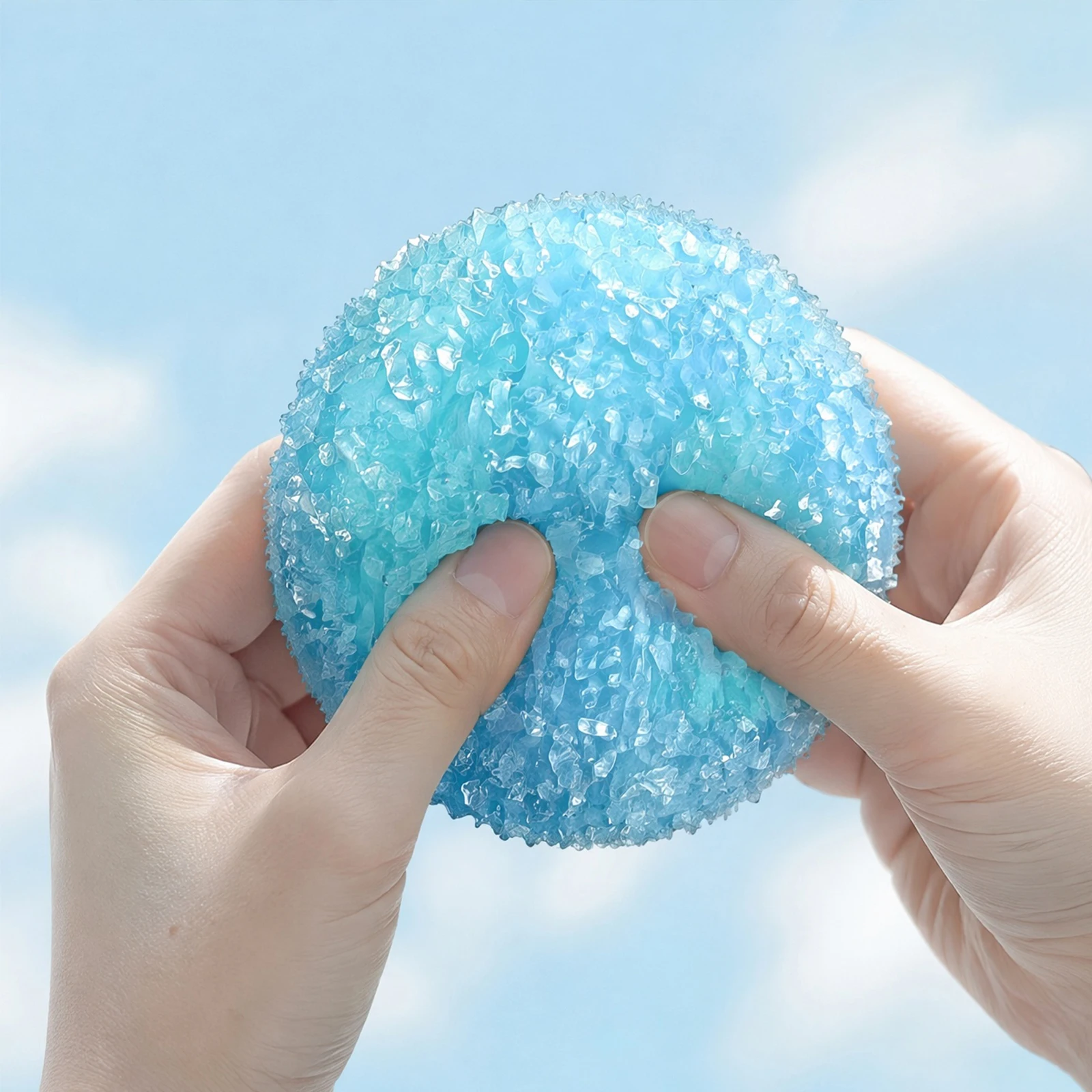 Crunchy Squeeze Stress Ball Lightweight Ice Skin Fidget Sensory Squeeze Ball Sensory Squeeze Toy for Adults & Kids Party