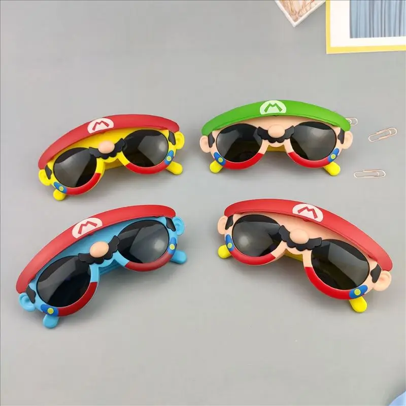 نظارات سوبر ماريو بروس للأطفال نظارات حفلات أعياد الميلاد ملابس محاكاة ساخرة إكسسوارات نظارات شمسية للأطفال ألعاب دعائم لويجي هدايا