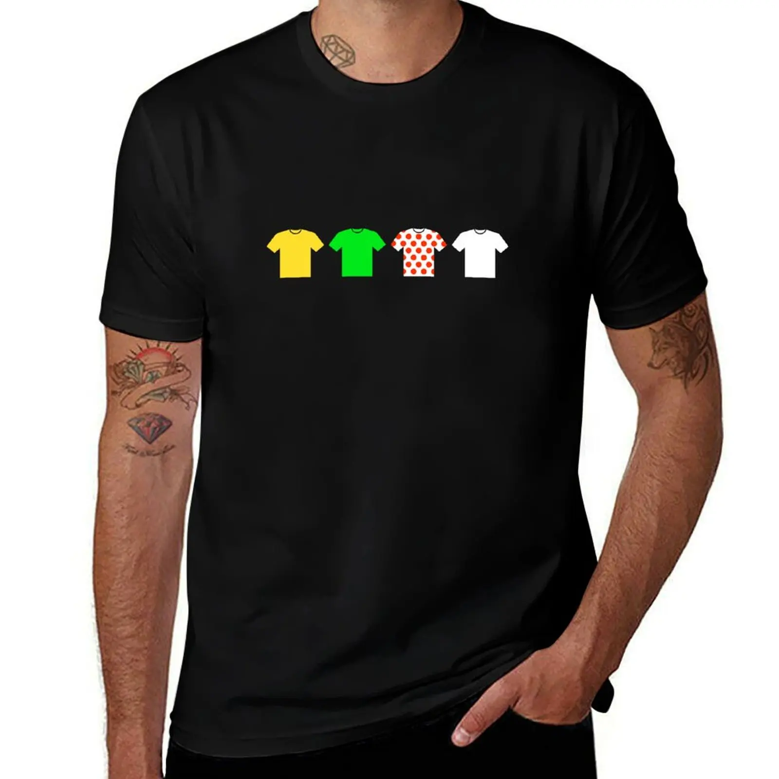

Cycling Jerseys Le Tour Yellow, Green, Polka Dot T-Shirt vintage t shirts custom shirt vintage anime shirt t shirt for men