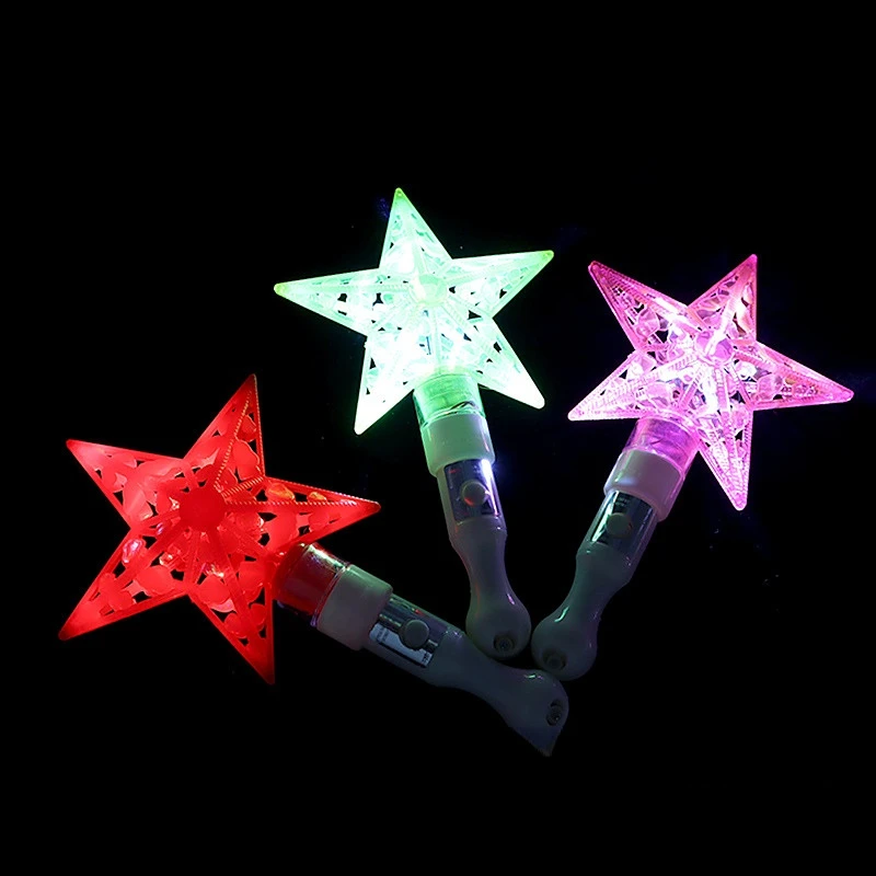 Princess Hollow Out Star Flash Stick  Glowing Fairy Wands LED Light Up Bar Party  Birthday      Halloween