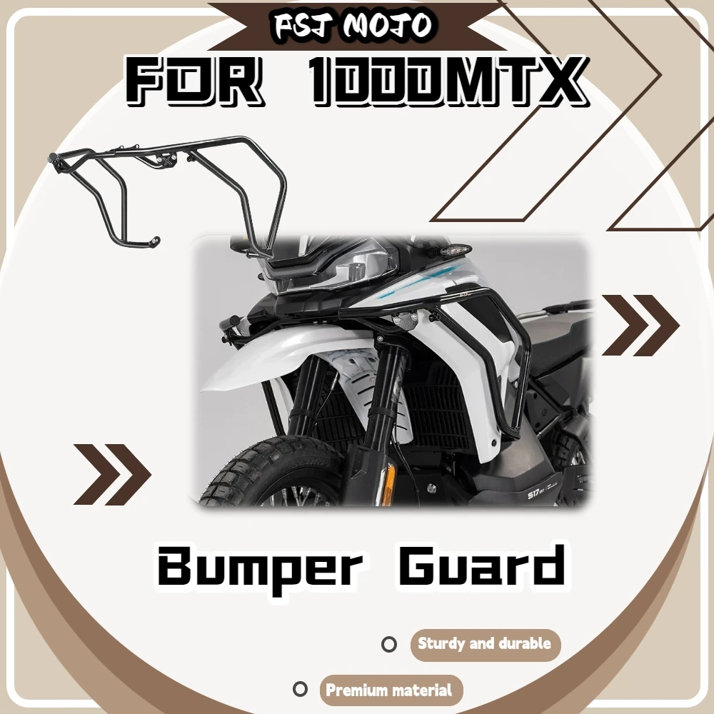 For 1000MT Off-Road Bike Engine Protection Crash Bar Deformation Resistant Stainless Steel Fall Guard Bumper Accessory