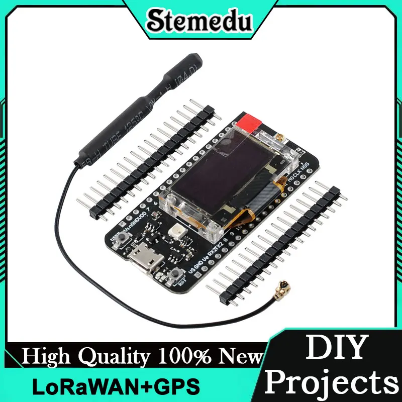 

GPS-модуль LoRa HTCC-AB02S, макетная плата 868/915 МГц с 0,96-дюймовым OLED CP2102 для чипа Arduino IoT ASR6052