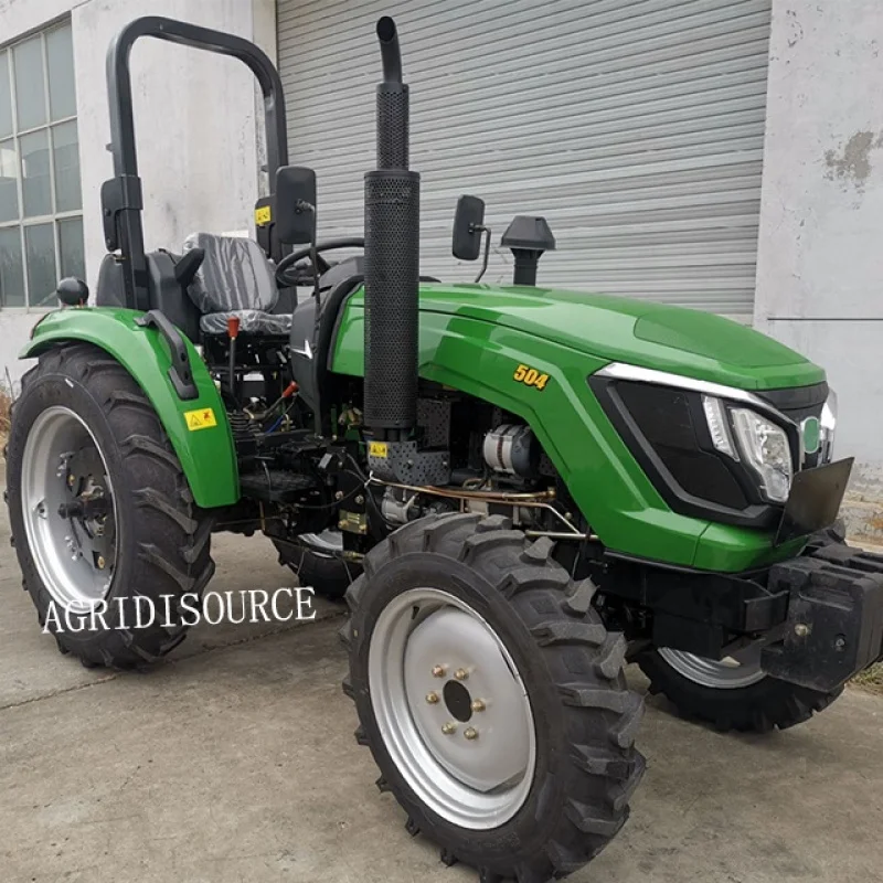 Durable: tractor agrícola con repuestos, cargador frontal, remolque de azada trasera y cabinas, tractor de huerto, etiquopía