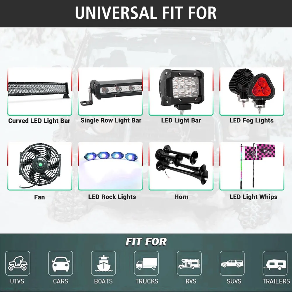 Control Panel Combination Switch On Off Switch Car LED Switch Panel Light Switches 6 Gangs Light Senstive Car accessories 12V
