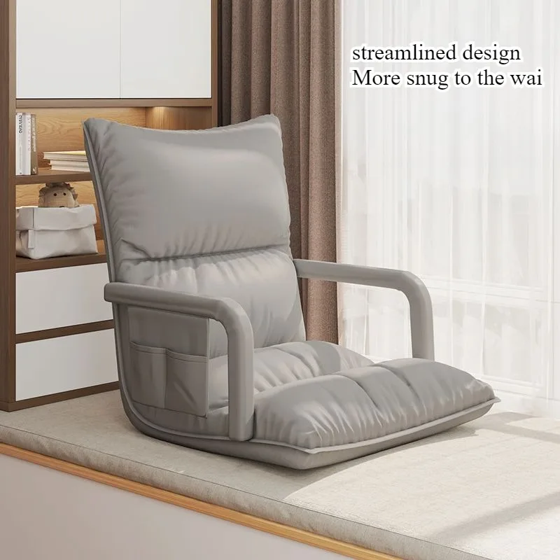 Bed backrest reclining chair household bedroom bay window can lie down and sleep student dormitory floor tatami single folding