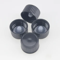 10pcs/lot 18mm 20 22 24 28 400 Black Ribbed Poly seal Cone Liner Plastic Phenolic Caps for Boston Round Glass Bottles