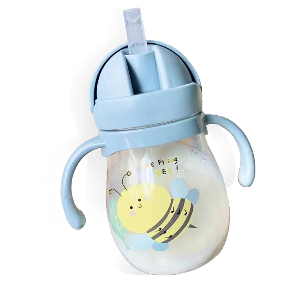350/250ml canudo de água do bebê bonito anti-asfixia jardim de infância crianças bola de gravidade