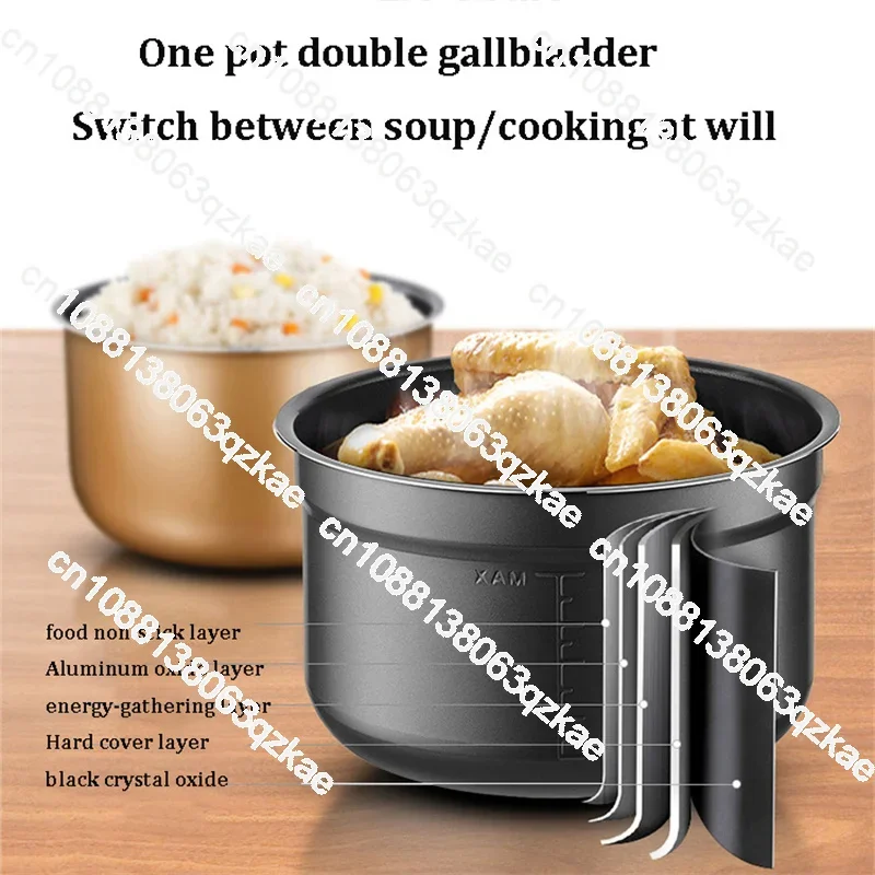 Household 5L Electric Pressure Cooker Smart Rice Cookers for Steamed/Boiled 2 Non-Stick Inner Pot Instant Pot Kitchen Appliances