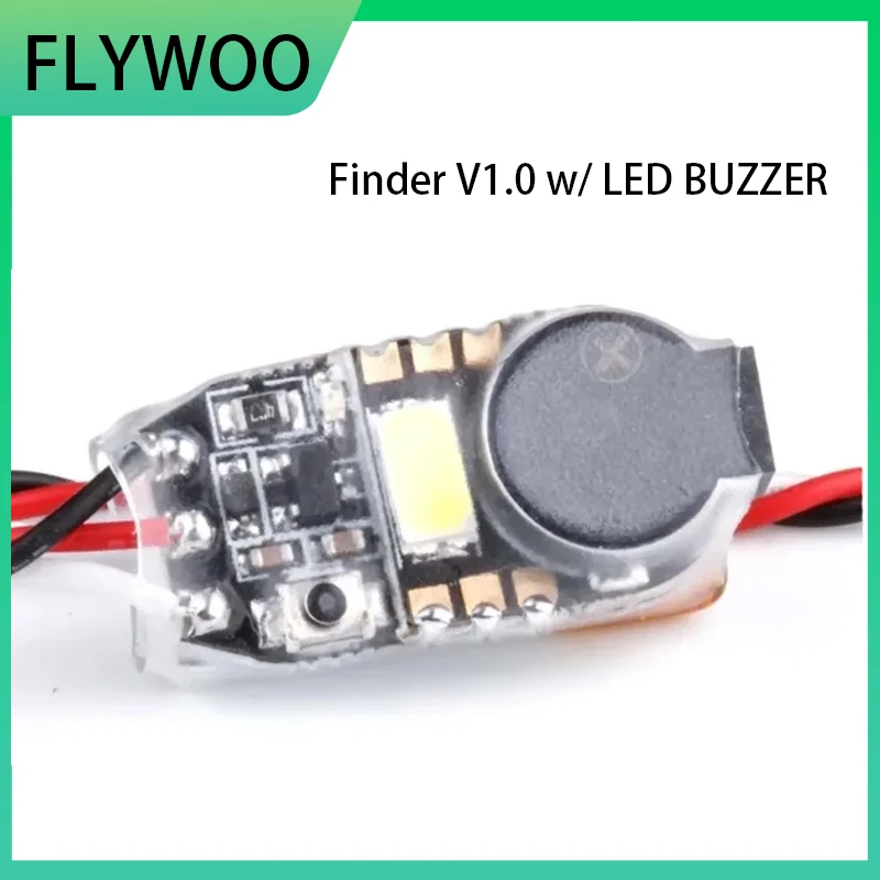 Фото Бипер SkyCityFPV FLYWOO Finder V1.0 BB Ring с сигнализацией 100 дБ и светодиодной подсветкой для контроллеров Betaflight и Cleanflight, оповещение о потере дрона