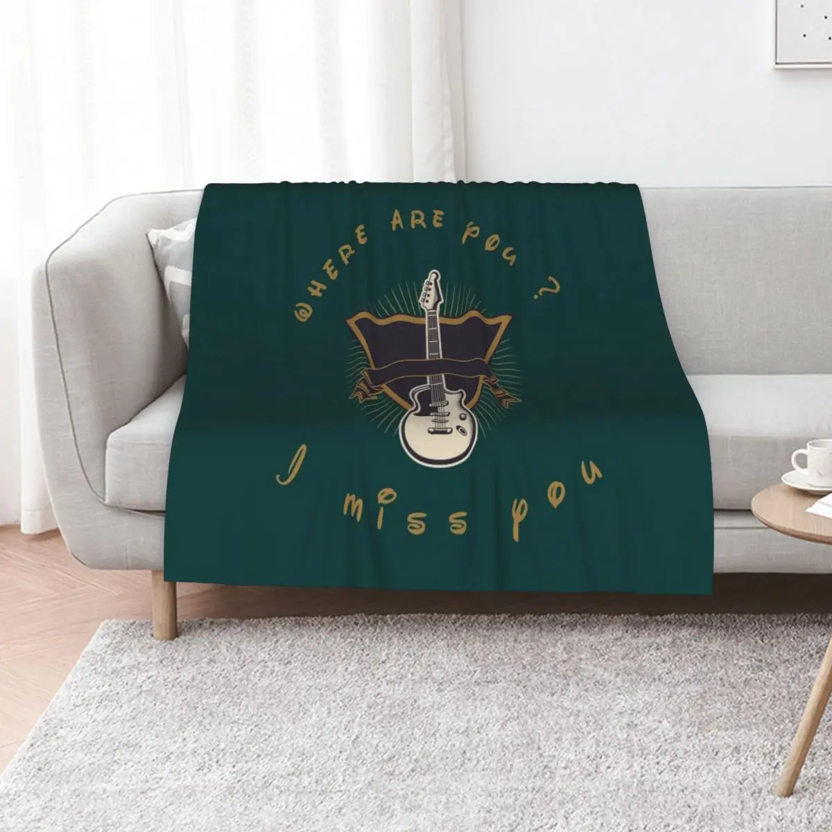 Guitar Where are you Rock B-182 Throw Blanket Decorative Sofas Kid'S Flannels Nap Soft Beds Picnic Blankets