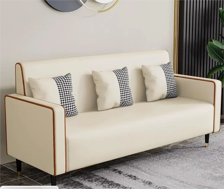 أريكة مكتب الاستقبال الحديثة الفاخرة والمريحة من الجلد لغرفة المعيشة