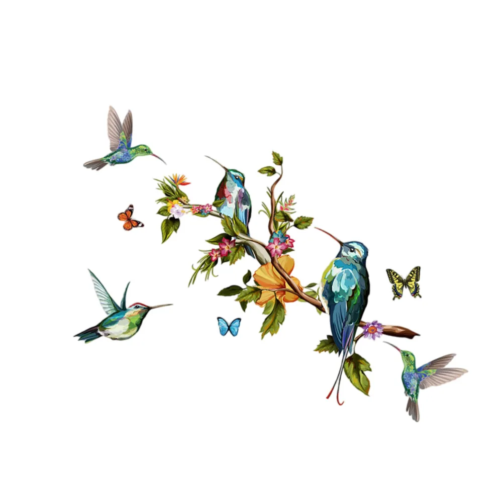Indoor Wall Stickers Featuring Butterfly and Branch Illustration for Living Room Bedroom and Hallway Decoration