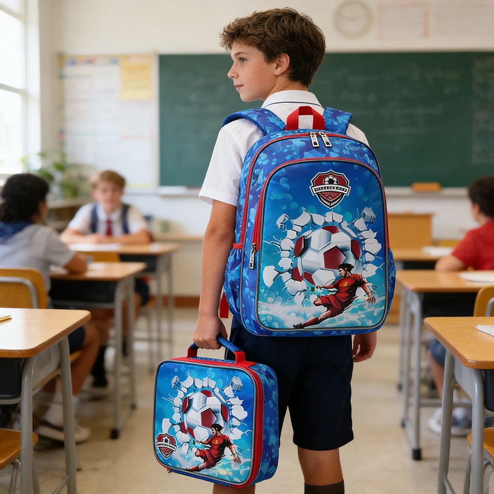 juego-de-3-piezas-de-bolsas-de-viaje-para-ninos-bolsa-de-equipaje-mochila-con-lonchera-y-estuche-para-lapices-diseno-de-dibujos-animados-de-futbol-en-cian-reflectante-en-la-noche