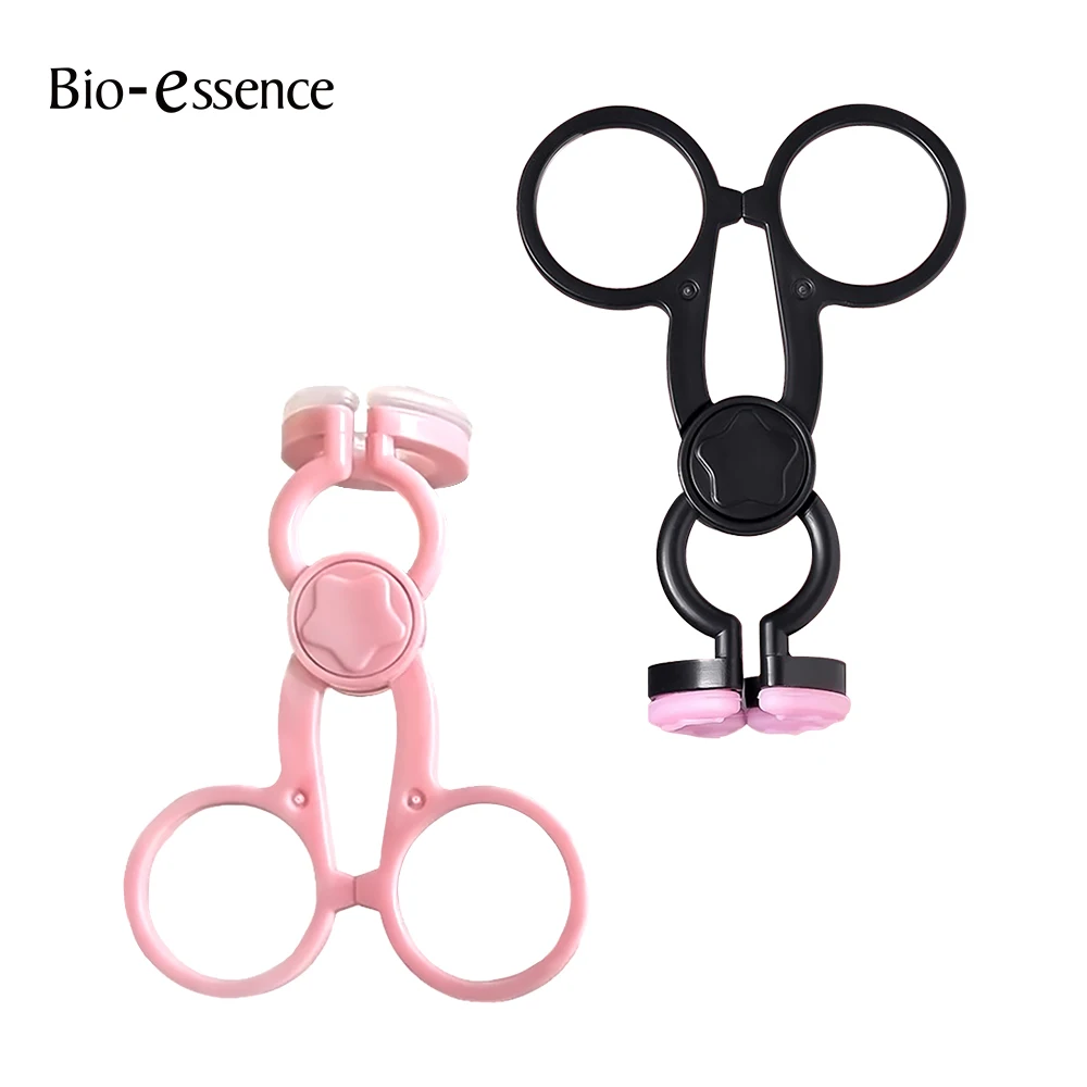 Bio-essence Contact Lenses Eye Puller Black&Pink Eyewear Accessorie Handy Silicone Contact Lens Portable Plastic Inserter Tool