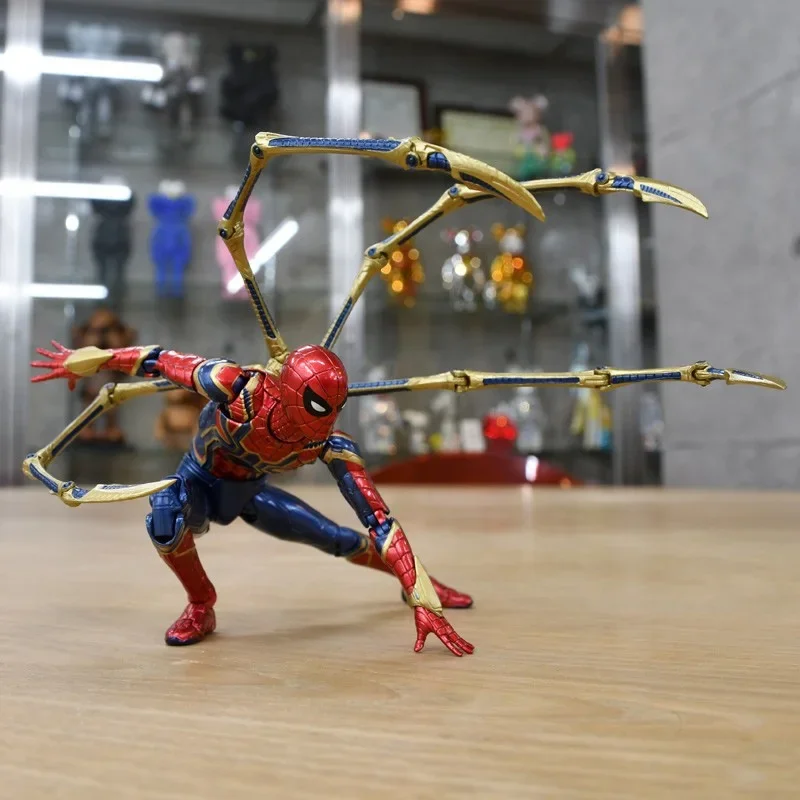 

New Marvel Iron Spider Maf081 Action Figure Spiderman Movable Avengers: Endgame 14cm Collection Model For Kids Toys