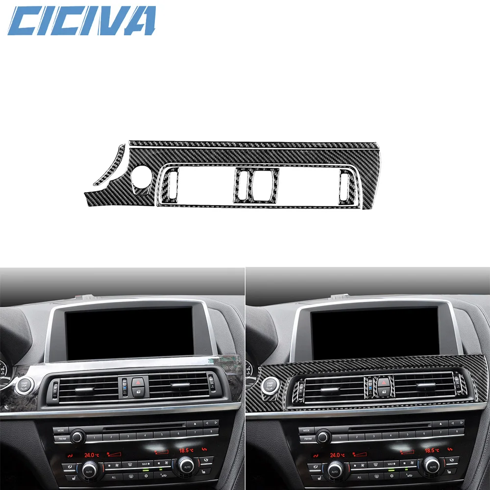 

For BMW 6 Series M6 F12 F13 F06 2011-2018 Carbon Fiber Instrument centre air vents panel Car inside Trim Accessories Sticker